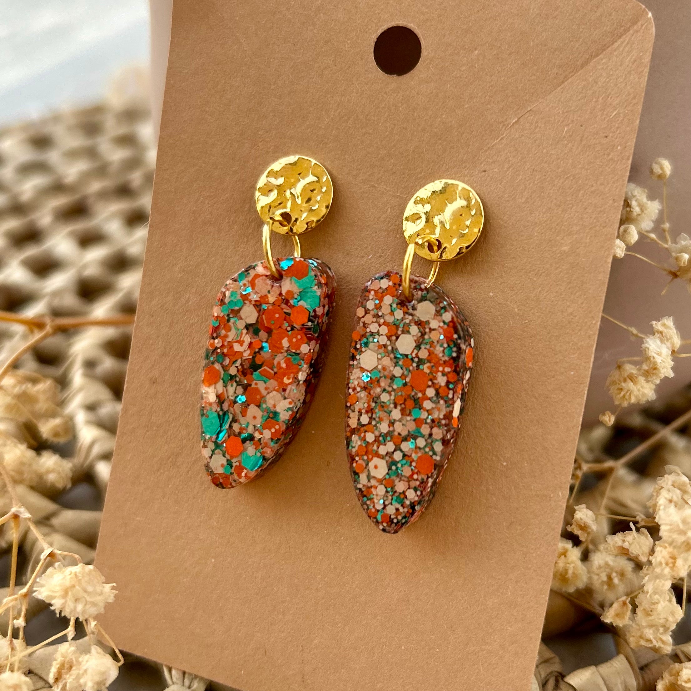 Allongées  | Confetti orangé