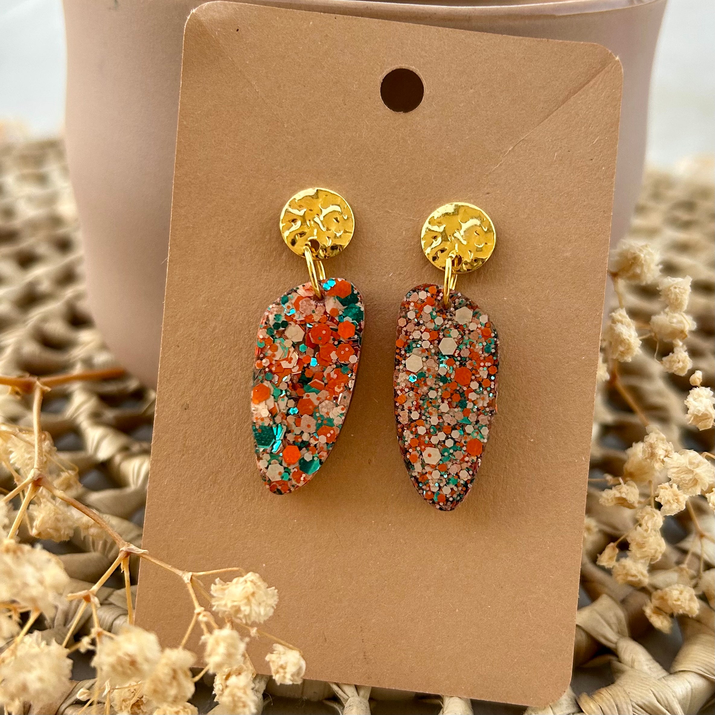 Allongées  | Confetti orangé