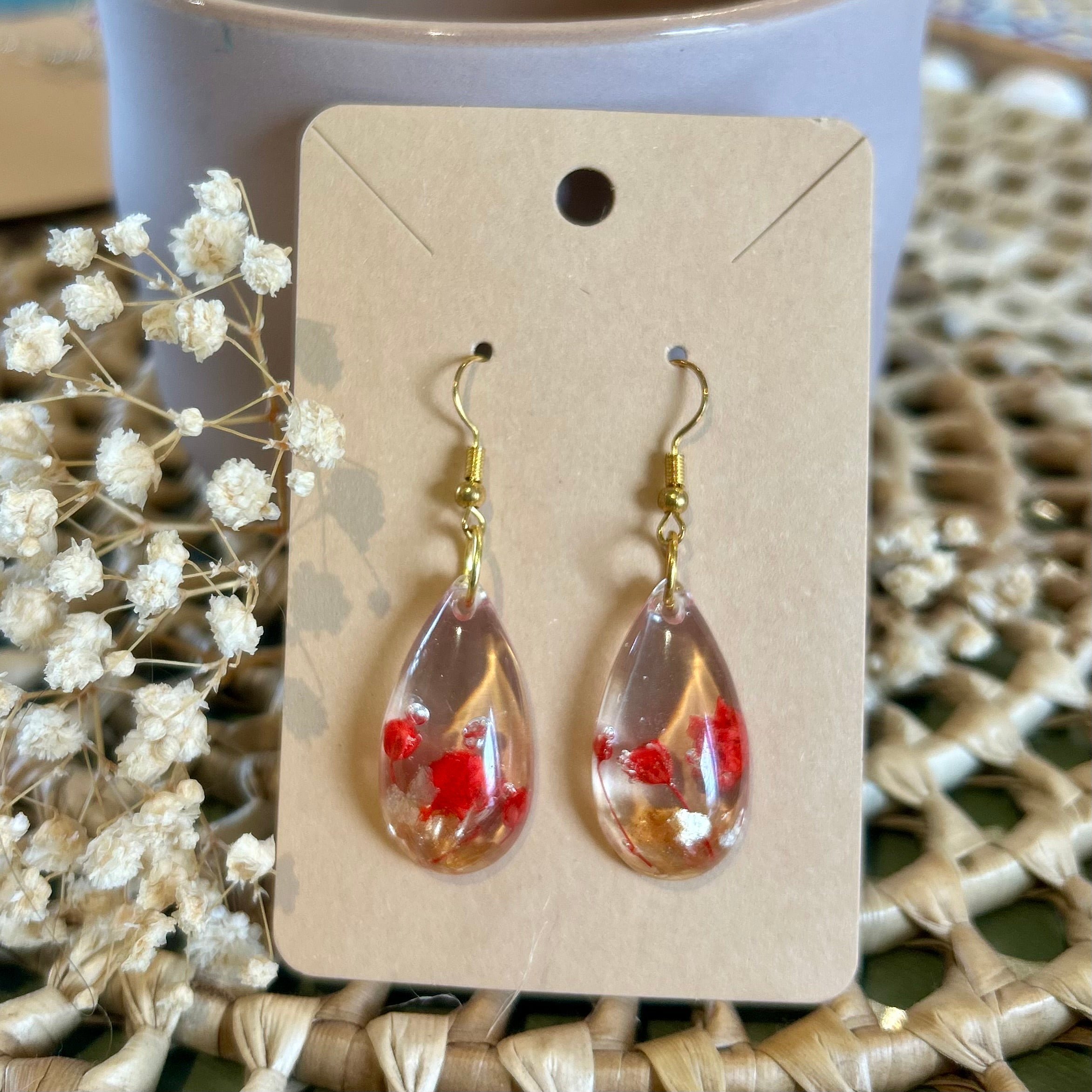 Gouttes | Rouges & feuilles d’or