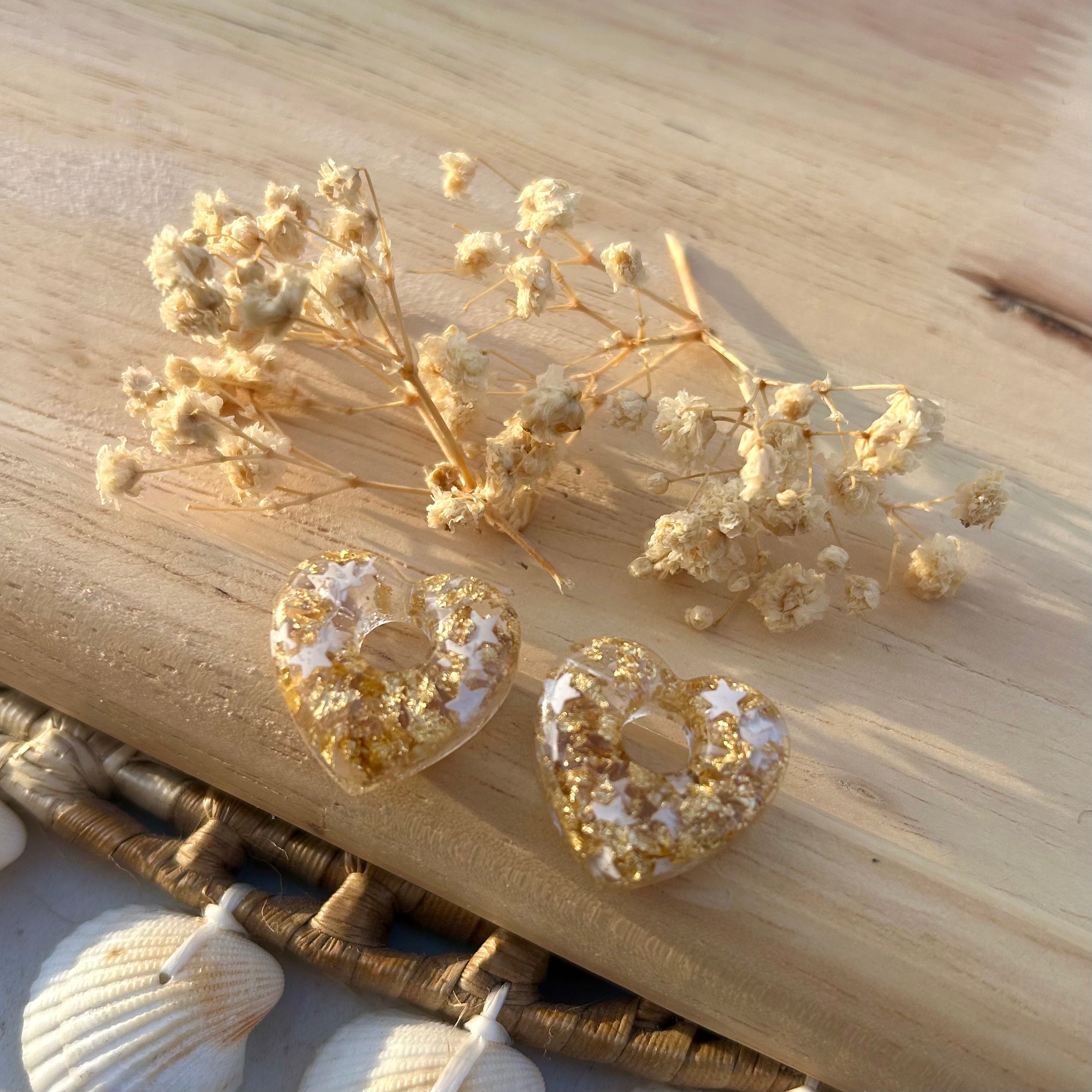 Cœur | Feuilles d'or & étoile