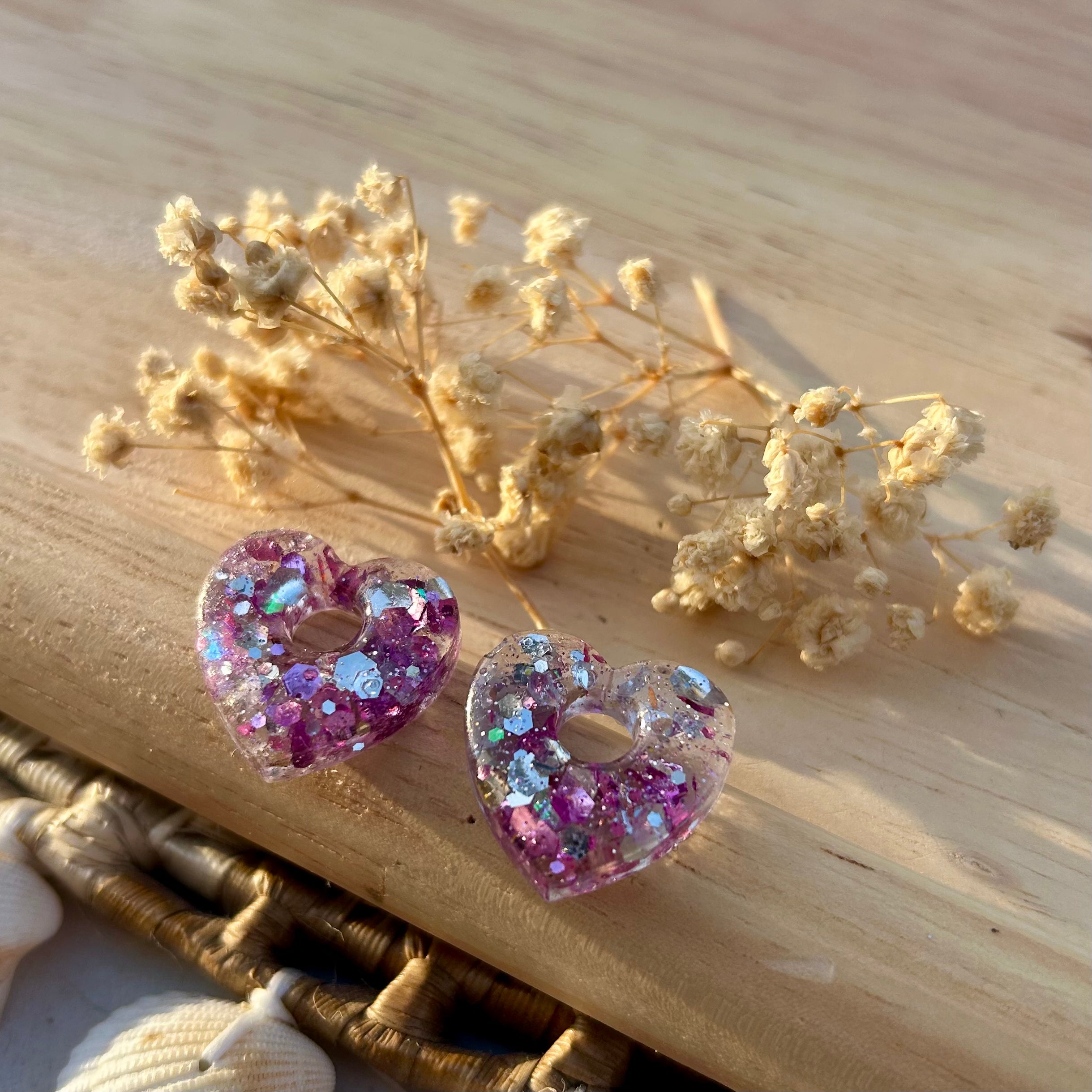 Cœur | Rose à paillettes