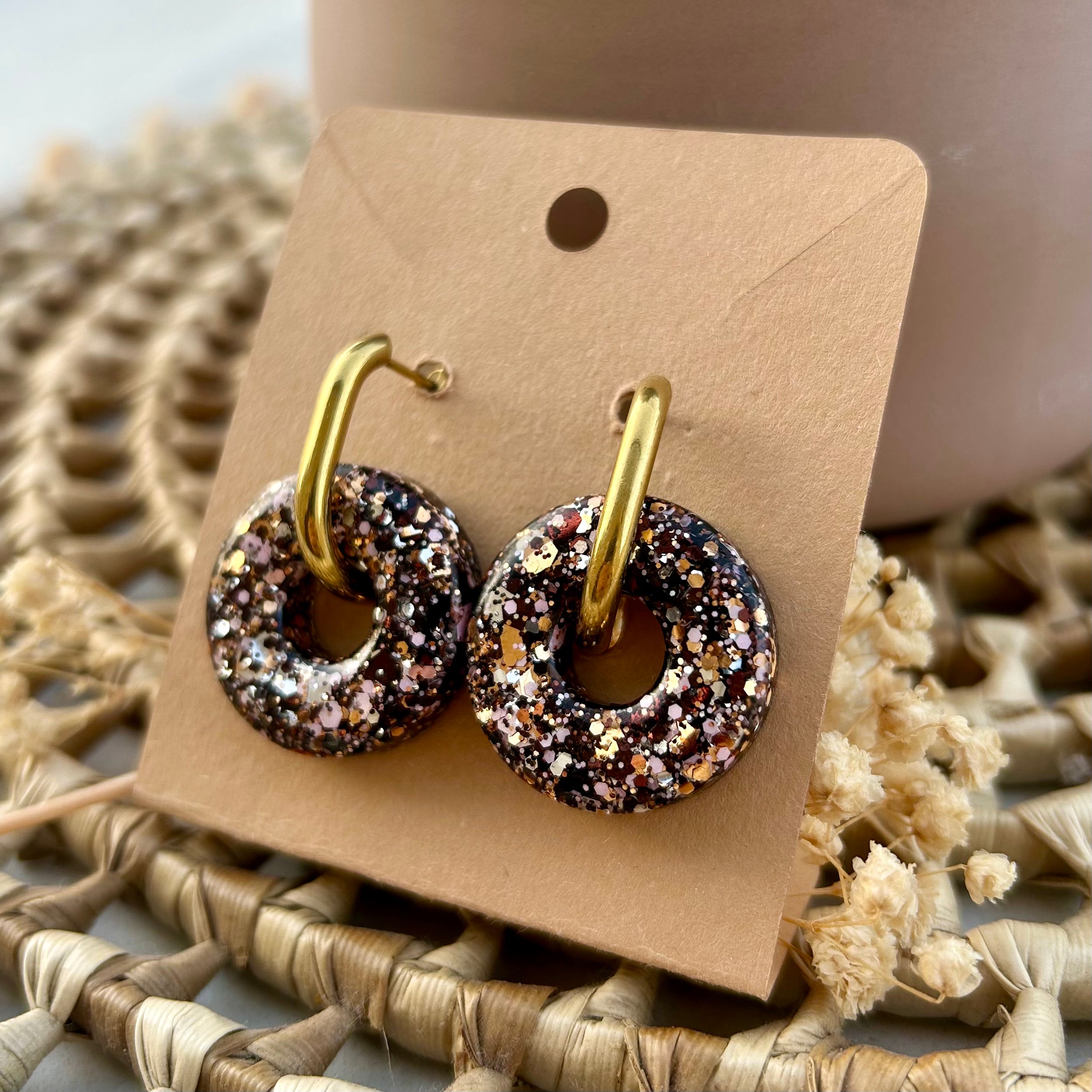 Donuts | Confetti noire & rose gold