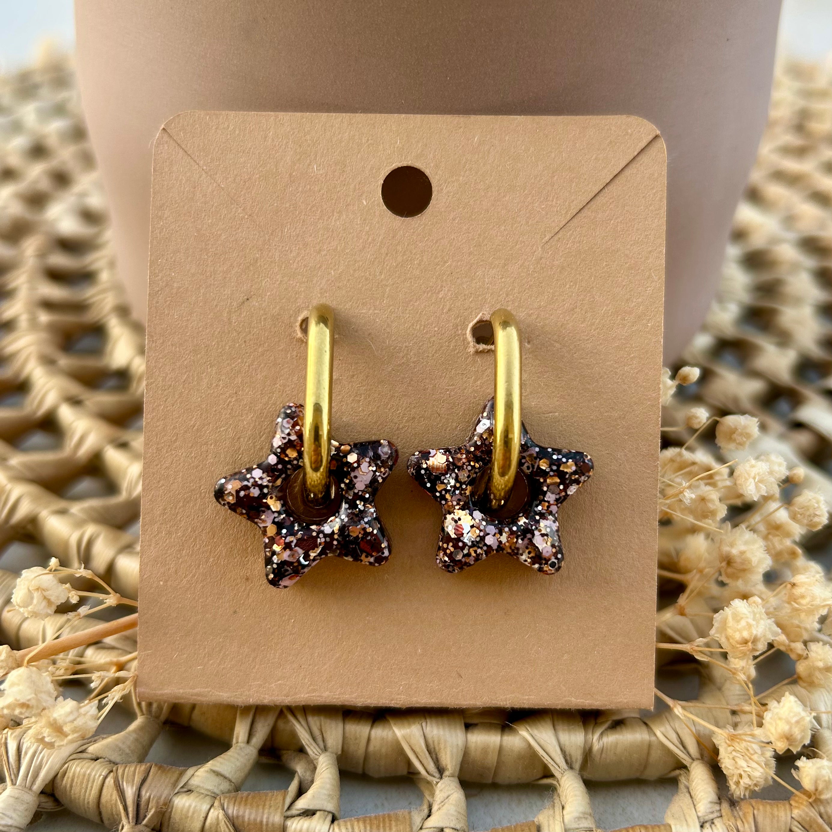 Etoiles | Confetti noire & rose gold