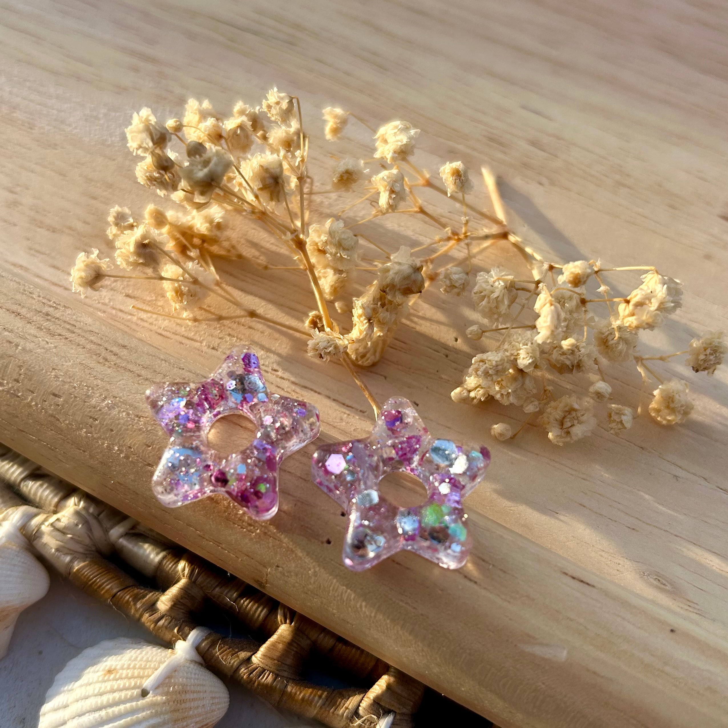 Etoiles | Rose à paillettes