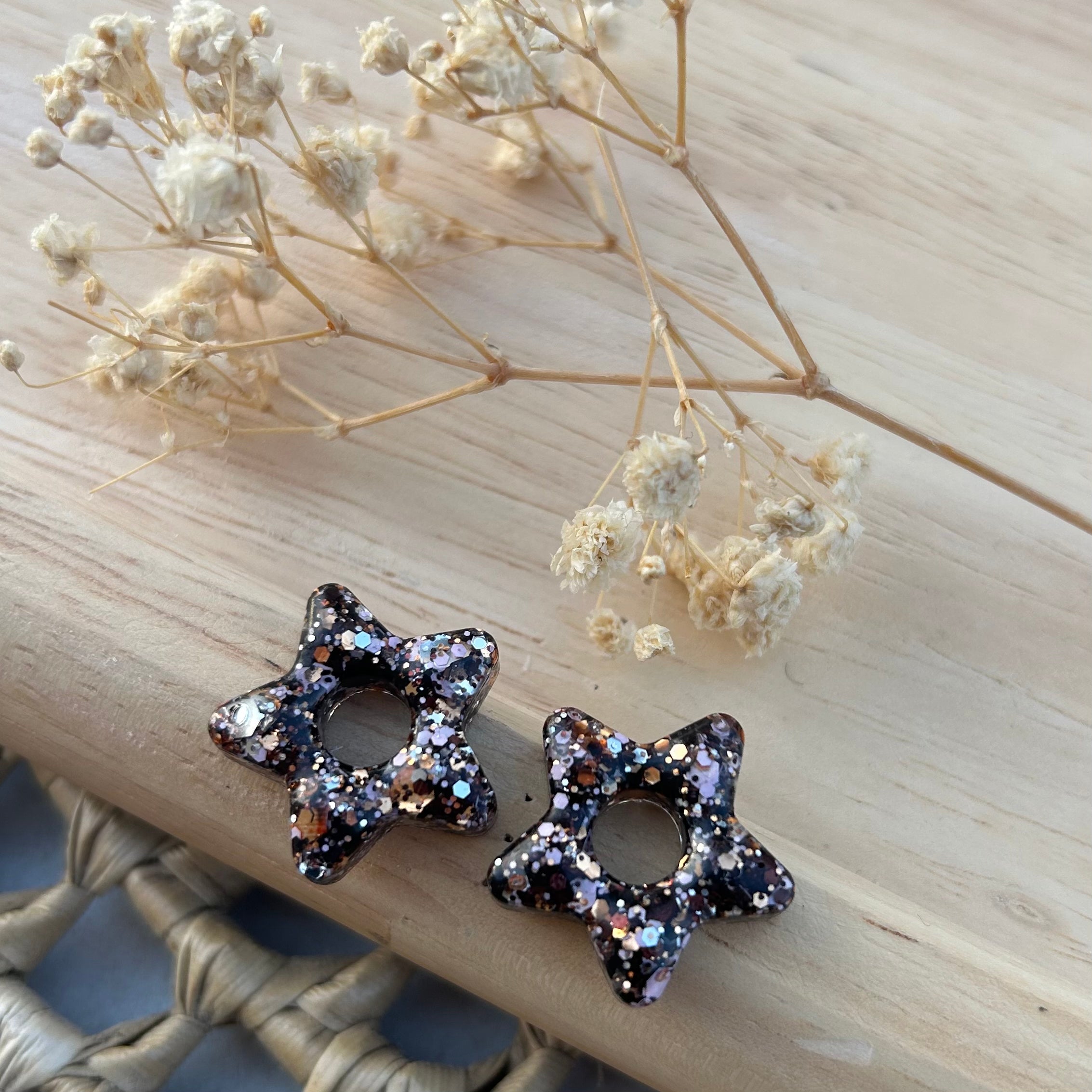 Etoiles | Confetti noire & rose gold