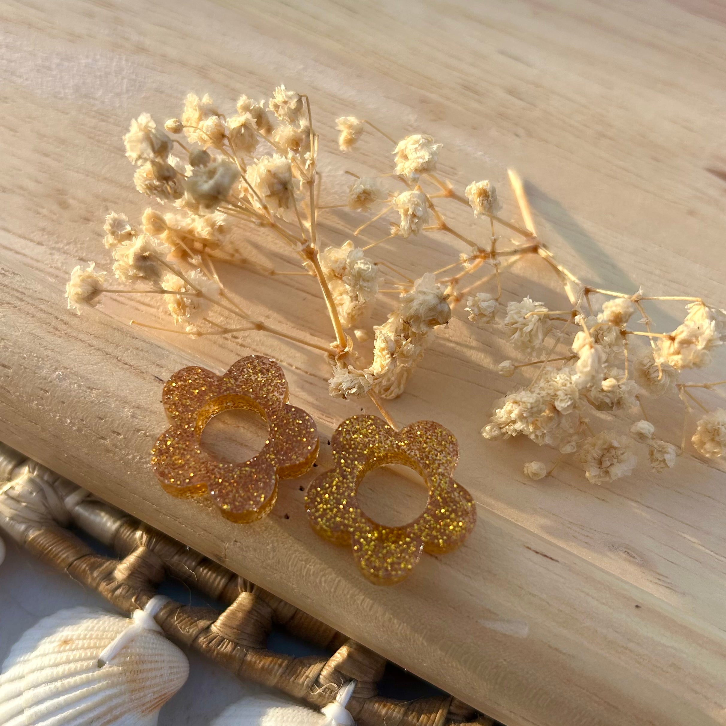 Fleur | Or pailleté