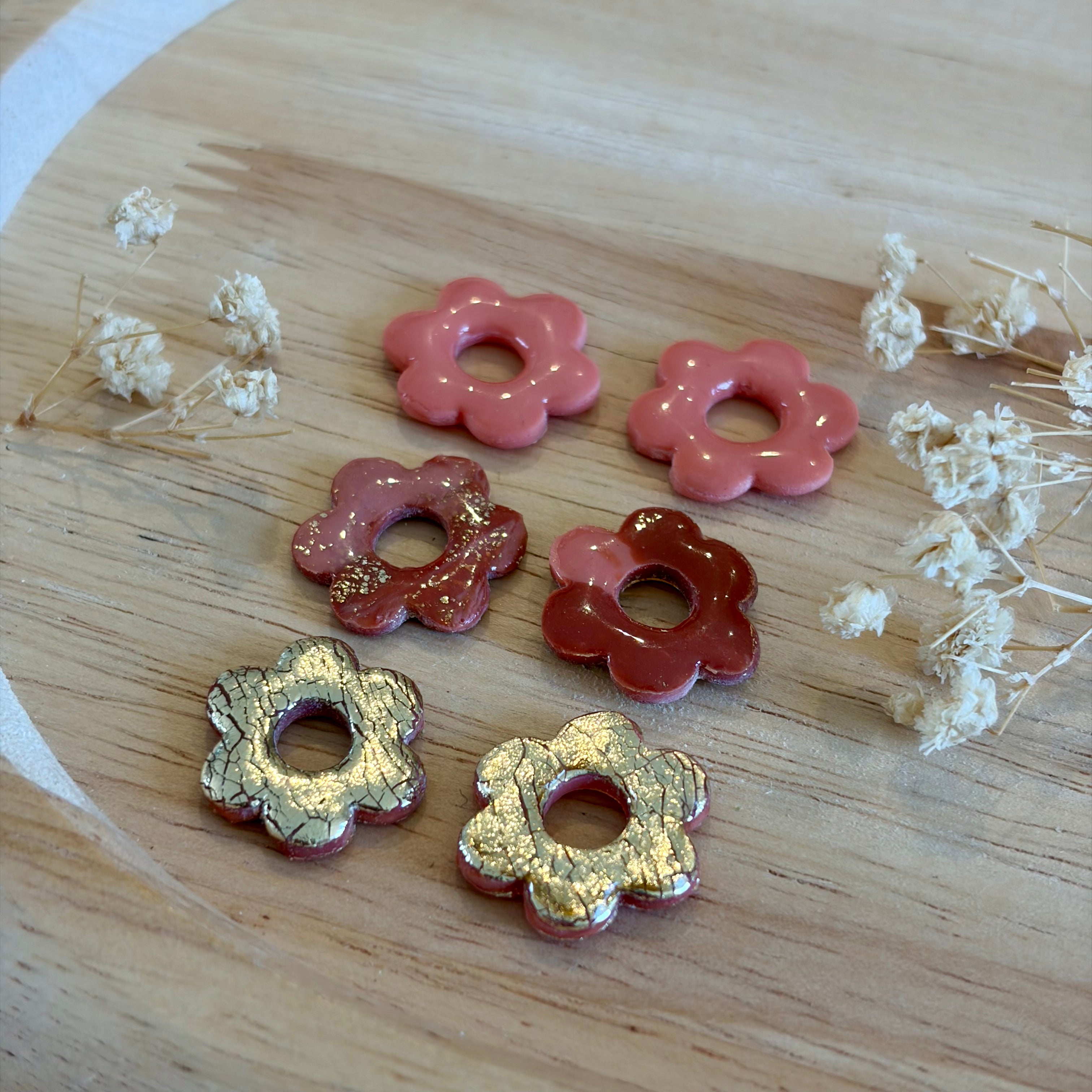 Lot pampilles | Rose, Rouge & Feuilles d’or