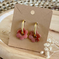Fleur | Rose, rouge & Feuille d’or