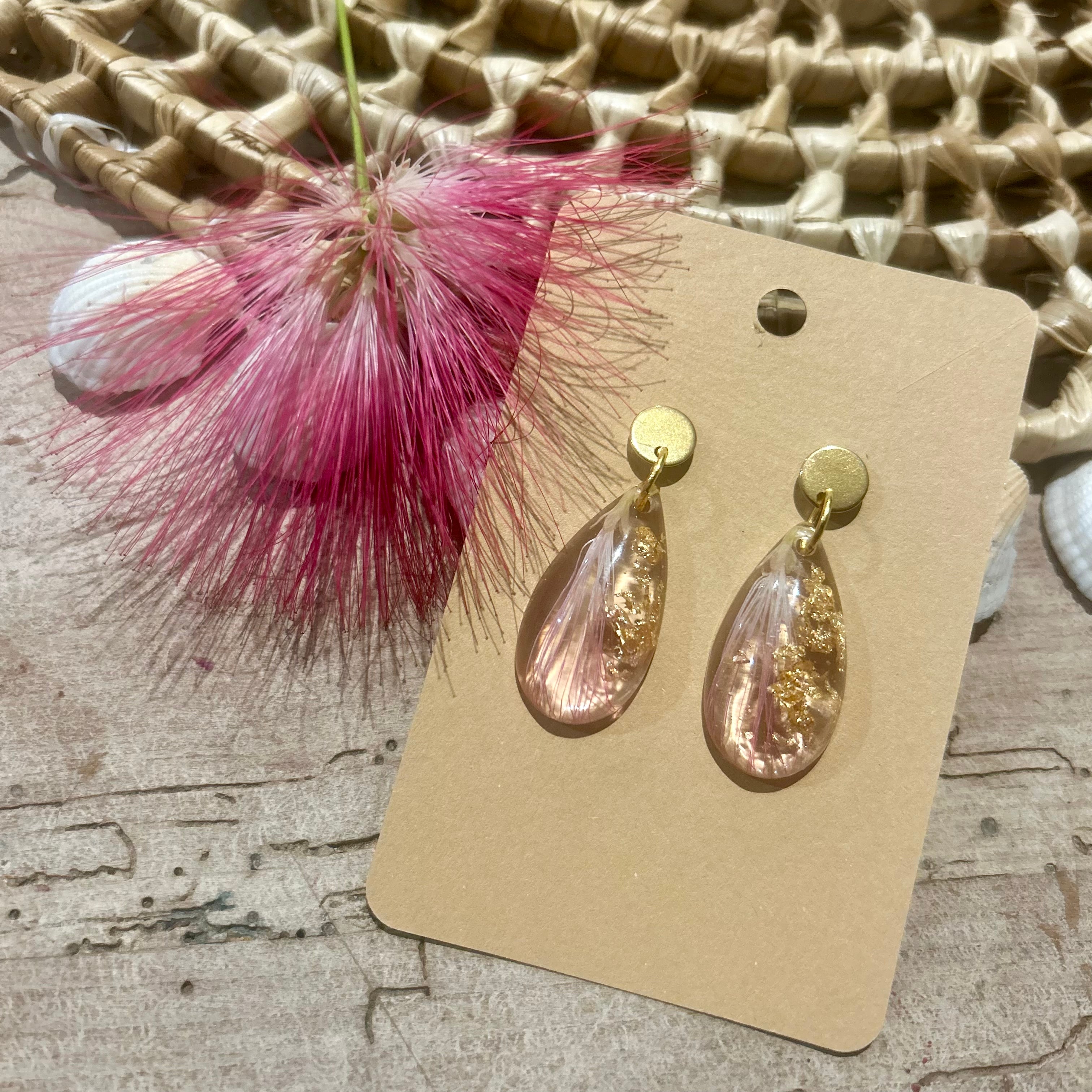 Gouttes | Albizia & feuilles d'or