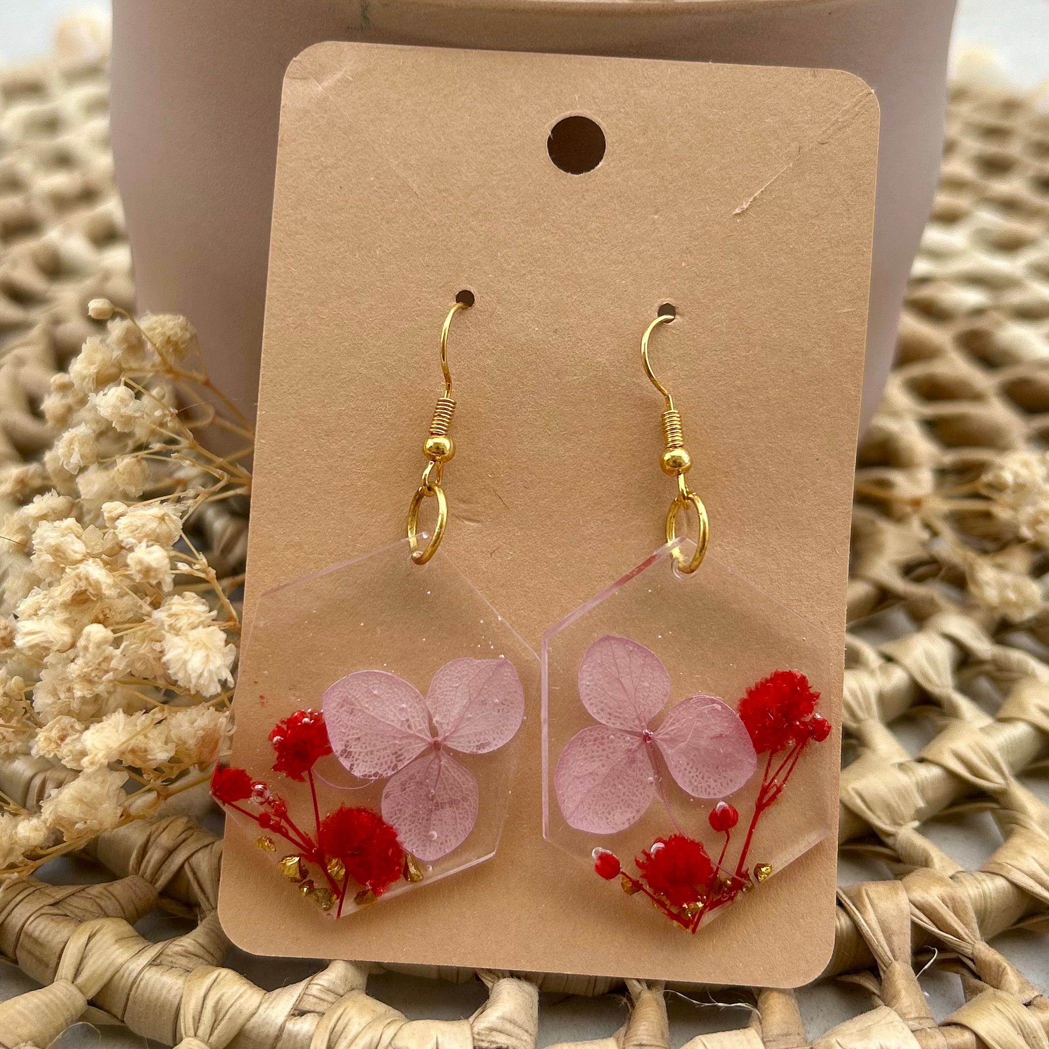 Hexa  | Hortensia rose & Gyspophile rouge