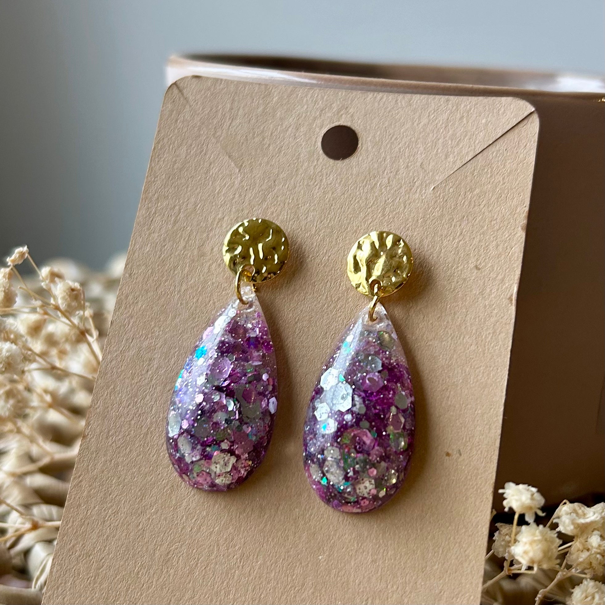 Gouttes | Roses à paillettes