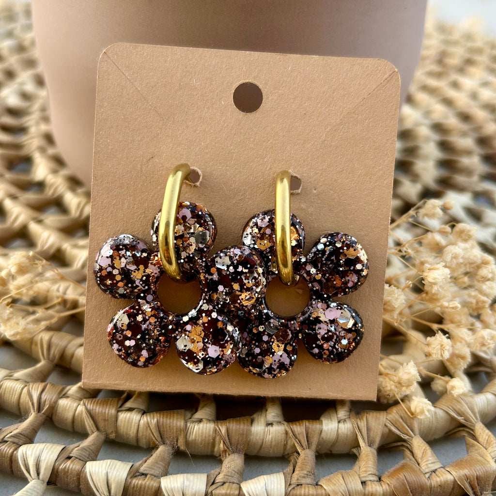 Maxi flora | Confetti noire & rose gold