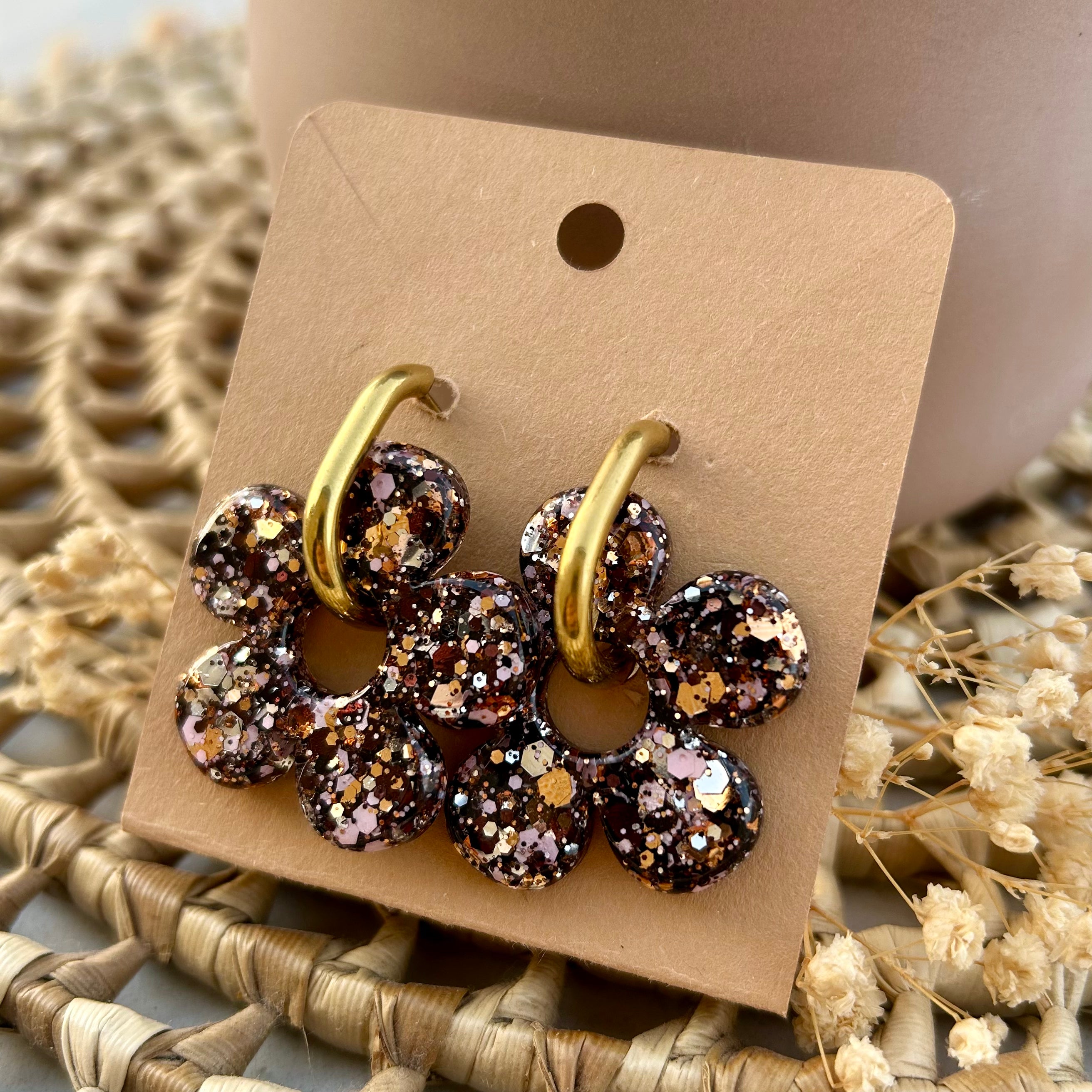 Maxi flora | Confetti noire & rose gold