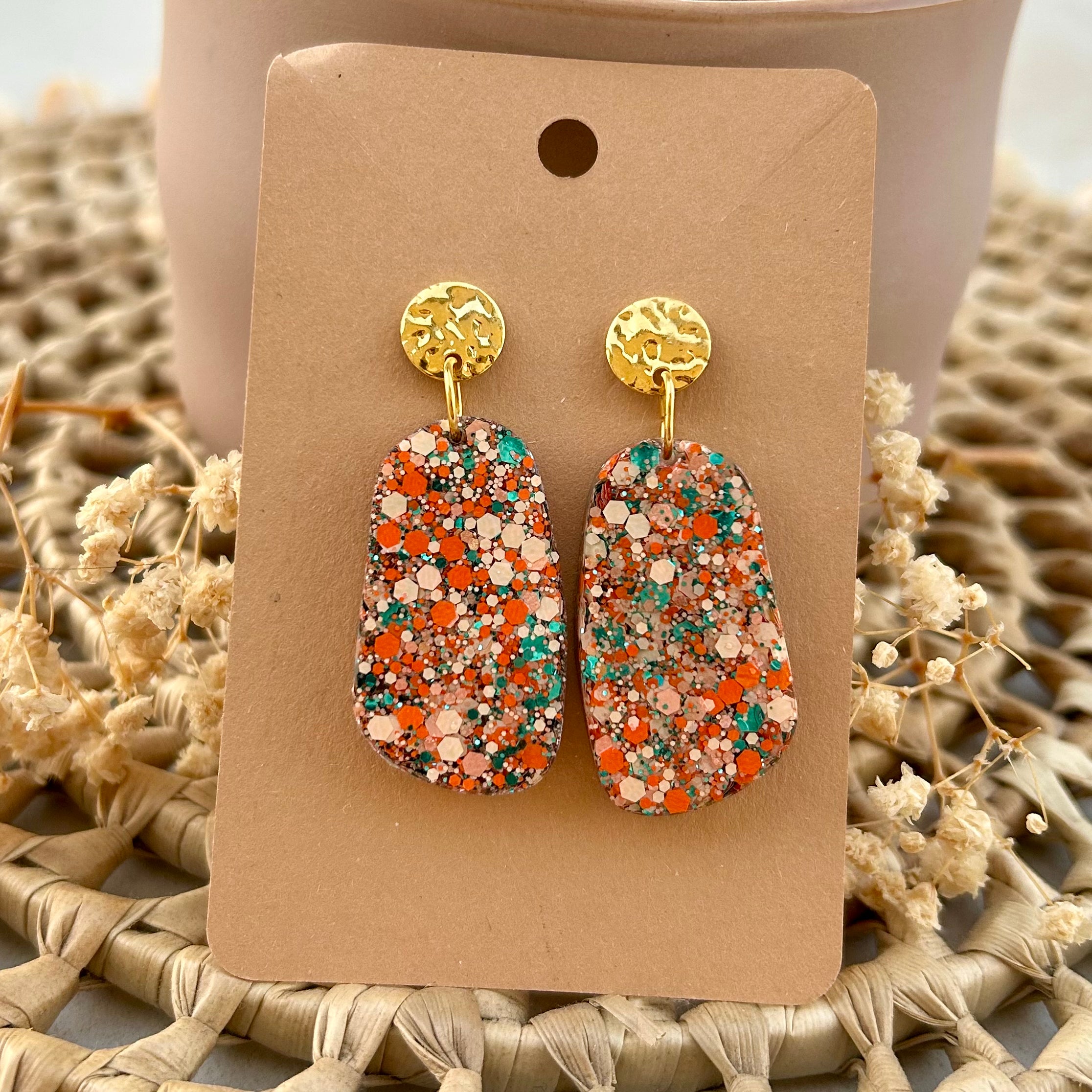 Maxi allongées | Confetti orangé