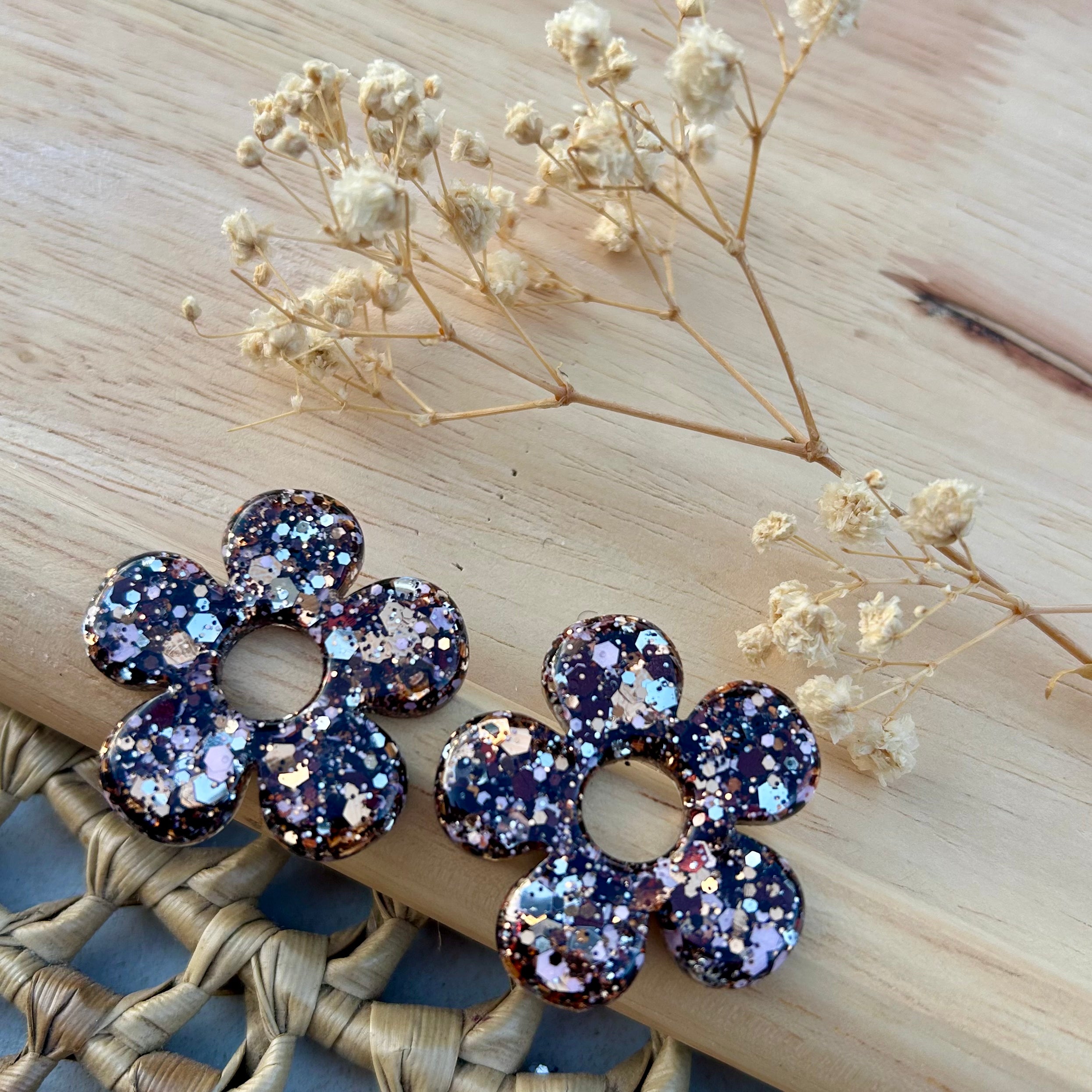 Maxi flora | Confetti noire & rose gold