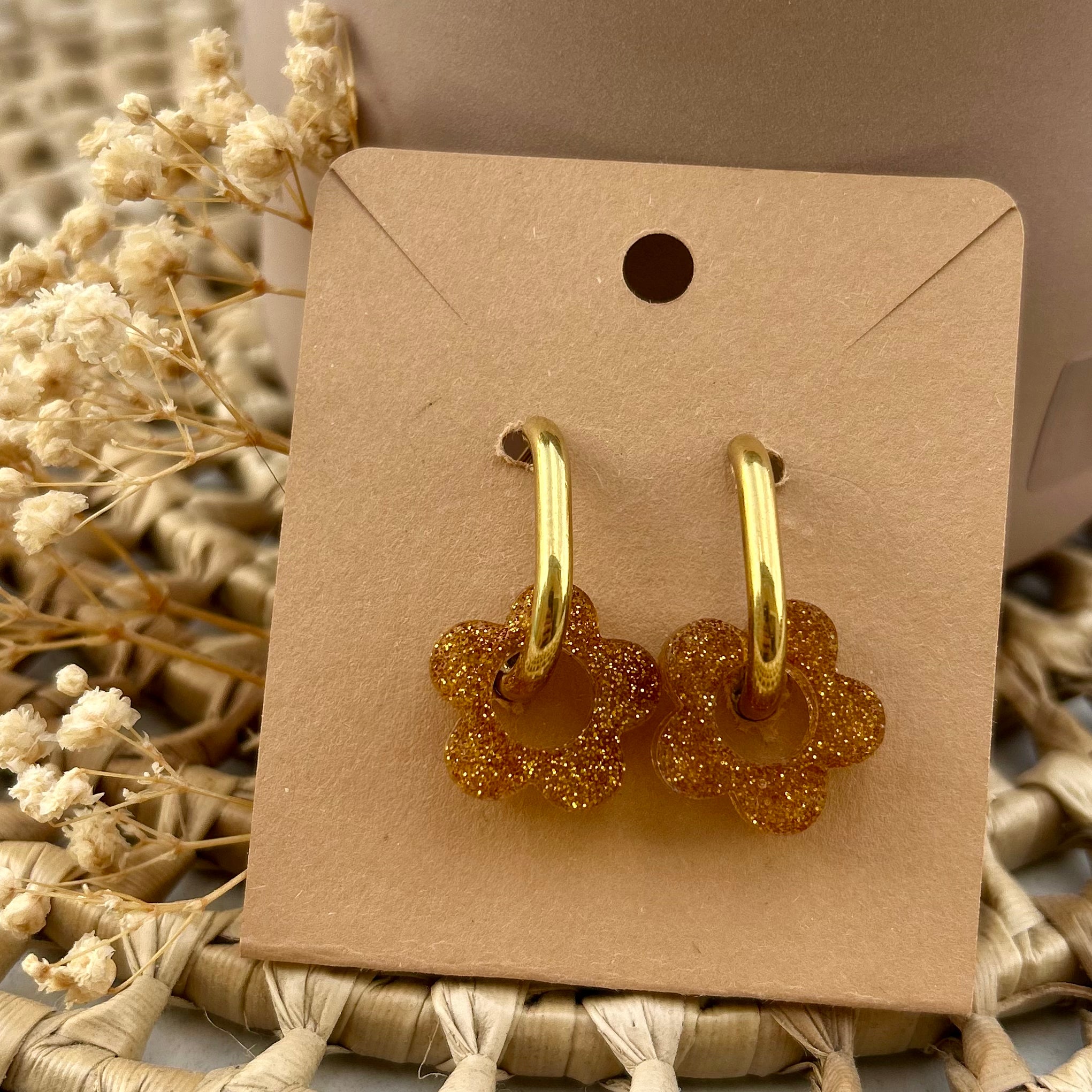 Fleur | Or pailleté