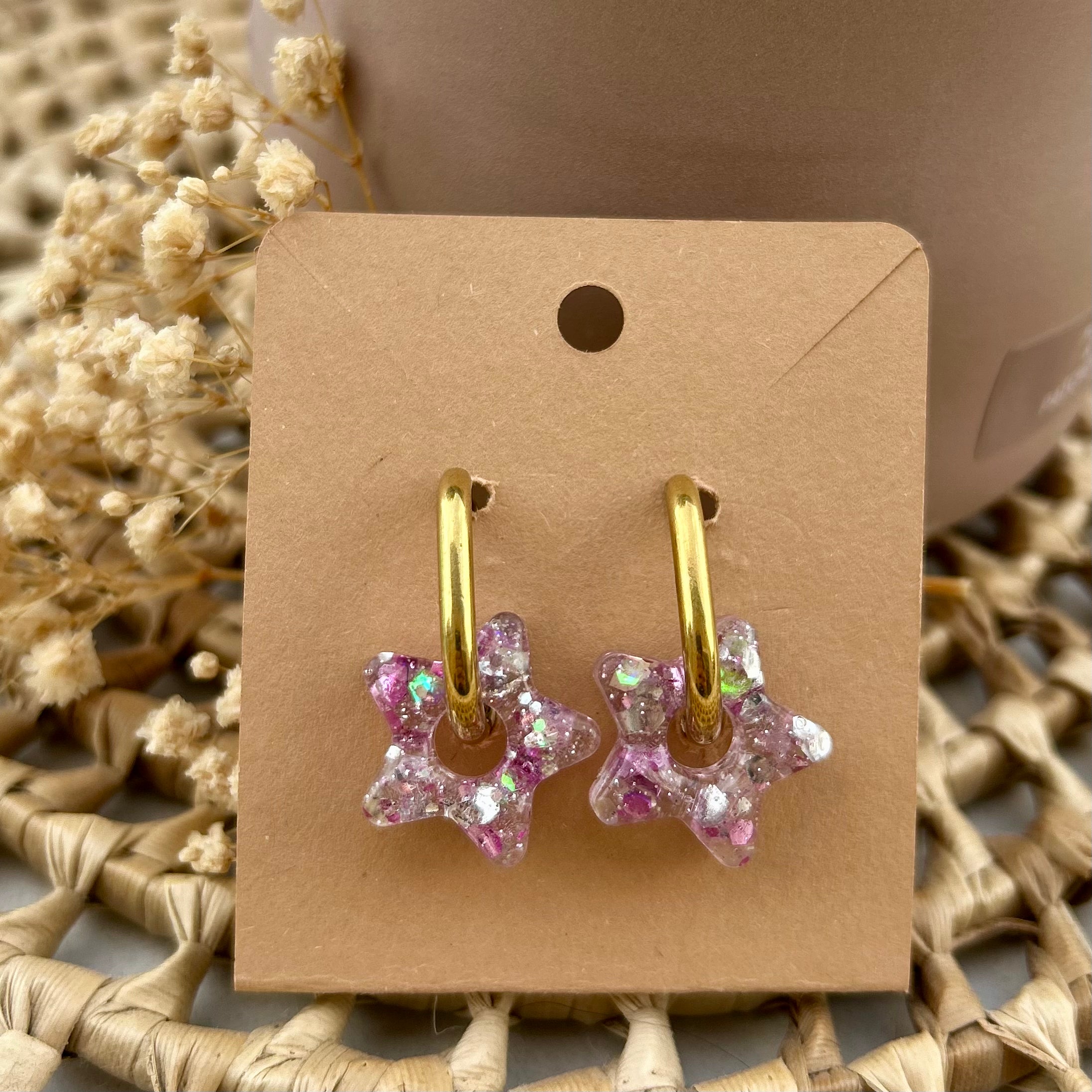 Etoiles | Rose à paillettes